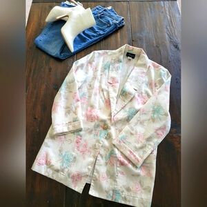 Vintage Floral Women's Blazer-Size 10